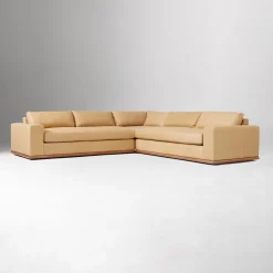 Ethan Leather 3-Piece L-Shaped Sectional (118")