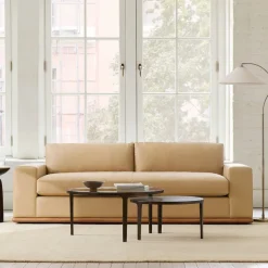 Ethan Leather Sofa (88"–108")