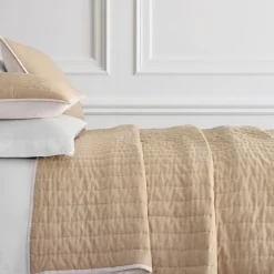 European Flax Linen Cotton Pick Stitch Quilt & Shams
