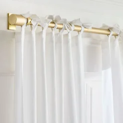European Flax Linen Curtain w/ Tie Top
