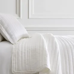 European Flax Linen Linework Quilt & Shams