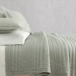 European Flax Linen Linework Quilt & Shams