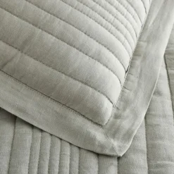 European Flax Linen Linework Quilt & Shams