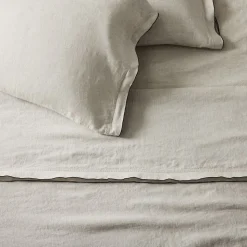 European Flax Linen Merrow Edge Pillowcase Set