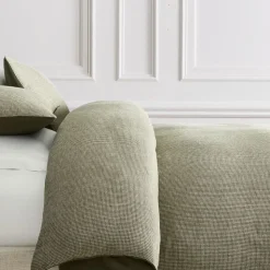European Flax Linen Mini Waffle Duvet Cover & Shams