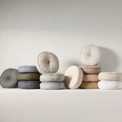 European Flax Linen Round Pillow