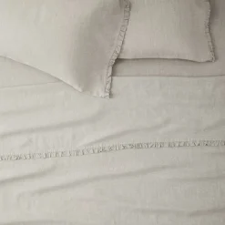 European Flax Linen Ruffle Sheet Set