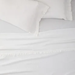 European Flax Linen Ruffle Sheet Set