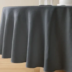 European Linen Round Tablecloth