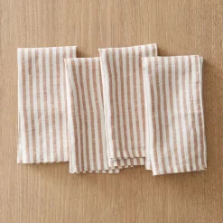 European Linen Stripe Napkin Sets