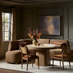 Everyly L-Shaped Dining Banquette (89"–127")