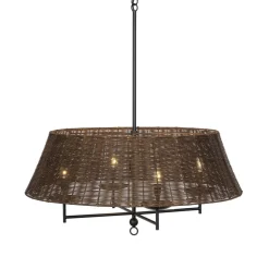 Evgenia Rattan Chandelier (36")