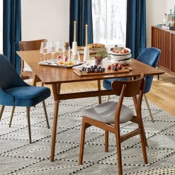 Extra Deep Mid-Century Extendable Dining Table (72") - ADA