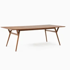 Extra Deep Mid-Century Extendable Dining Table (72"–92") - Acorn