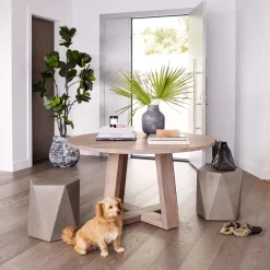 Faceted Outdoor Side Table (18")