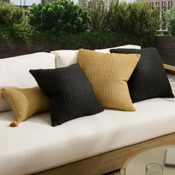 Faux Jute Indoor/Outdoor Pillow