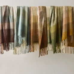 Faux Mohair Framed Ombre Throw