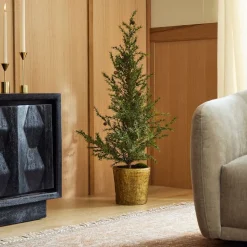 Faux Pine Tree w/ Pine Cones