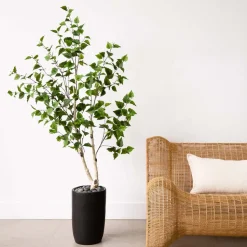 Faux Potted Birch Tree