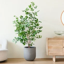 Faux Potted Ficus Tree & Radius Planter Bundle