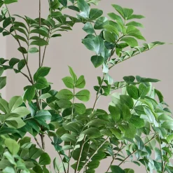 Faux Potted Green Leaf Tree