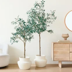 Faux Potted Olive Tree