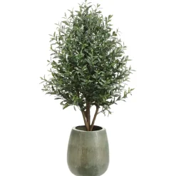Faux Potted Olive Tree w/ Planter