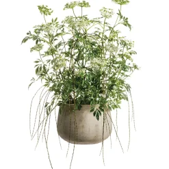 Faux Potted Queen Anne's Lace and Willow Plant