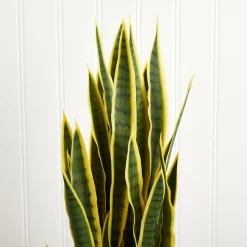Faux Potted Sansevieria Plant