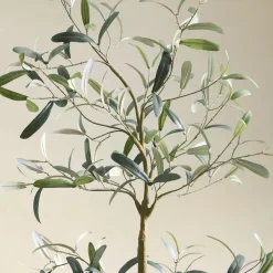 Faux Potted Sparse Olive Tree
