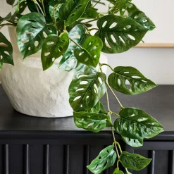 Faux Potted Trailing Monstera Plant