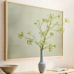 Faux Queen Anne's Lace Green/Ivory Branch