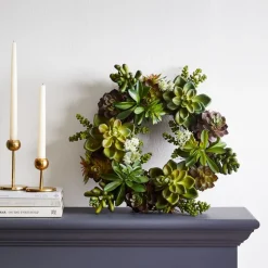 Faux Succulent Wreath