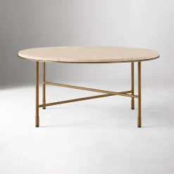 Fay Travertine Coffee Table (30")