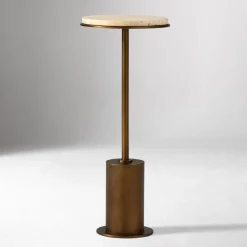 Fay Travertine Drink Table (9.5")