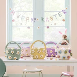 Felt Daisy Easter Baskets