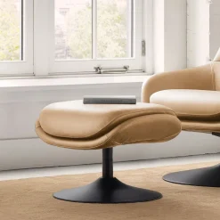 Fillmore Leather Swivel Ottoman