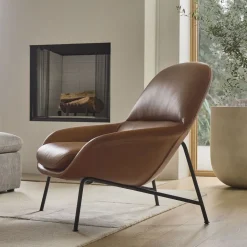 Fillmore Mid-Century Leather Chair