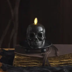 Flameless Skull Candle - Black