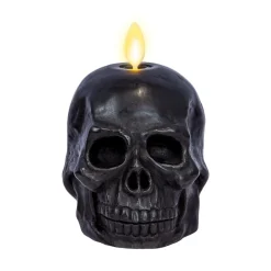 Flameless Skull Candle - Black