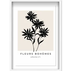 Fleurs Bohemes Daisies Framed Shadowbox Wall Art