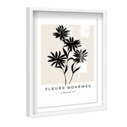 Fleurs Bohemes Daisies Framed Shadowbox Wall Art