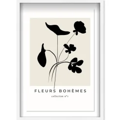 Fleurs Bohemes Silhouette Framed Shadowbox Wall Art