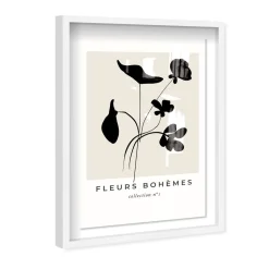 Fleurs Bohemes Silhouette Framed Shadowbox Wall Art