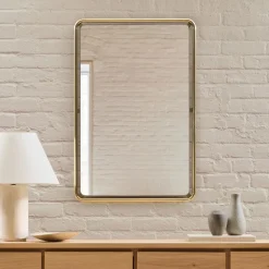 Floating Frame Metal Wall Mirror - Rectangle