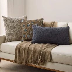Floral Texture Mix Pillow & Throw Set