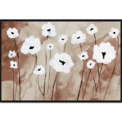 Flower Field Landscape Framed Canvas Wall Art