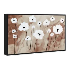 Flower Field Landscape Framed Canvas Wall Art
