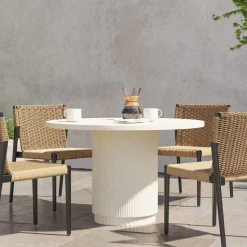 Fluted Indoor/Outdoor Bistro Table (44")
