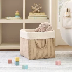 Foldover Quilted Storage Bin